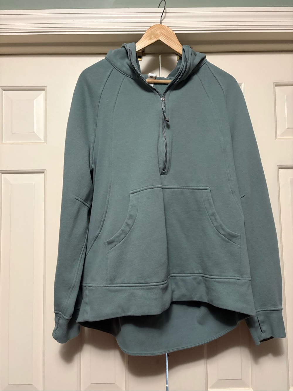 lululemon athletica Women's Sage Green Half-Zip Hoodie